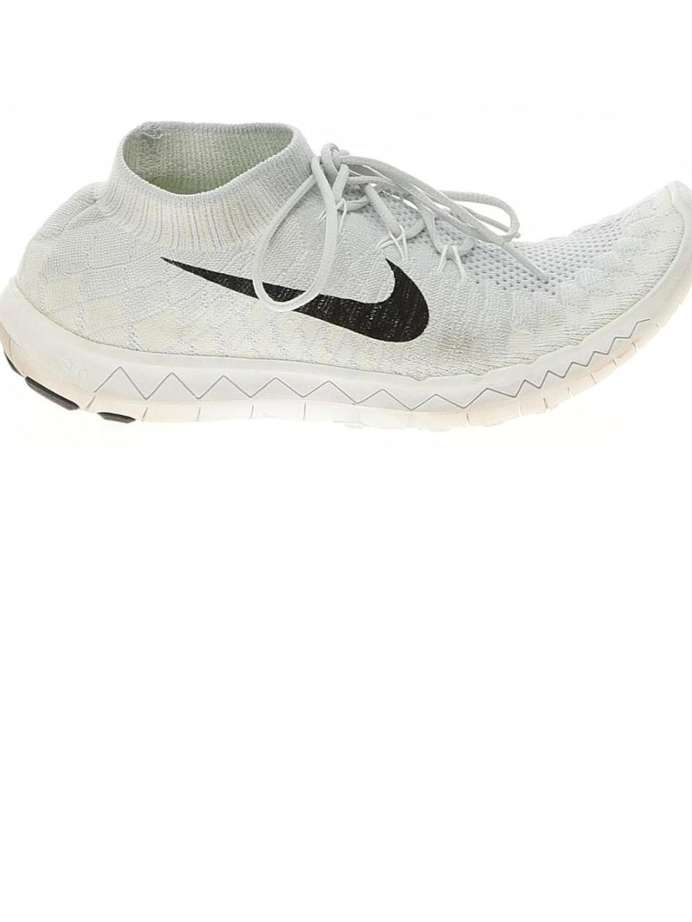 Nike White/Grey Free Flyknit Running Sneakers